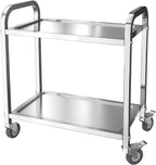 Steel Kitchen Trolley 2 Tier Utility Service Cart