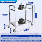 Steel Kitchen Trolley 2 Tier Utility Service Cart