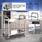 Steel Kitchen Trolley 2 Tier Utility Service Cart