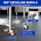 Steel Kitchen Trolley 2 Tier Utility Service Cart