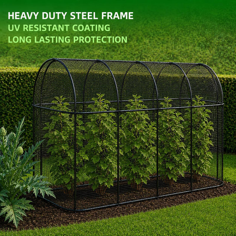 Steel Long Fruit Cage Frame with Bird Netting