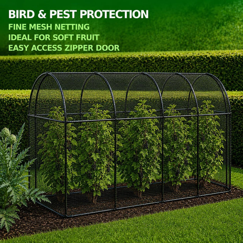 Steel Long Fruit Cage Frame with Bird Netting