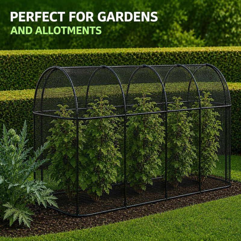 Steel Long Fruit Cage Frame with Bird Netting