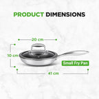 Steel Pan Set 7-Piece Frying Saucepan Non Stick