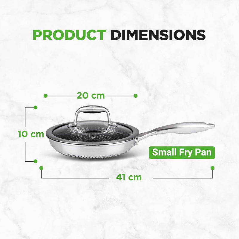 Steel Pan Set 7-Piece Frying Saucepan Non Stick