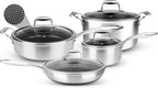 Steel Pan Set 7-Piece Frying Saucepan Non Stick