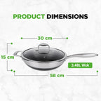 Steel Pan Set 7-Piece Frying Saucepan Non Stick