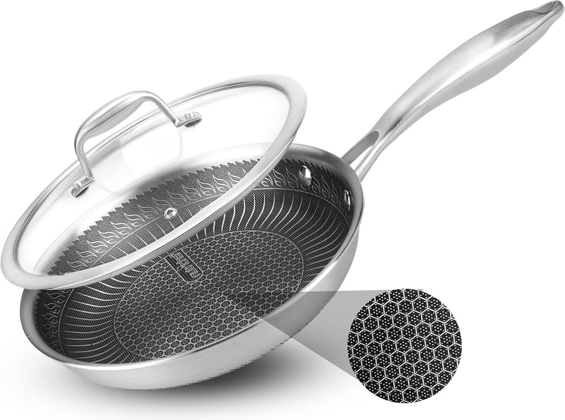 Steel Pan Set 7-Piece Frying Saucepan Non Stick