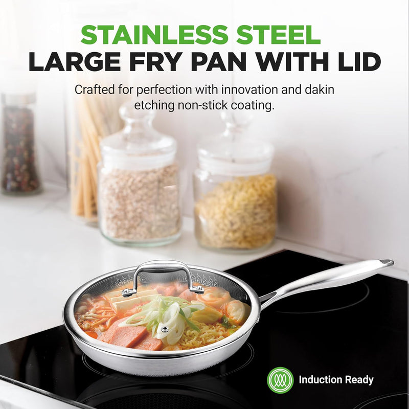 Steel Pan Set 7-Piece Frying Saucepan Non Stick