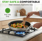 Steel Pan Set 7-Piece Frying Saucepan Non Stick