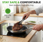 Steel Pan Set 7-Piece Frying Saucepan Non Stick