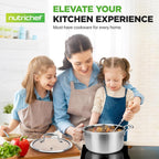 Steel Pan Set 7-Piece Frying Saucepan Non Stick