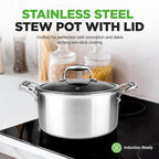 Steel Pan Set 7-Piece Frying Saucepan Non Stick