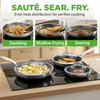 Steel Pan Set 7-Piece Frying Saucepan Non Stick