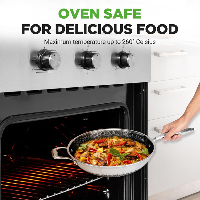 Steel Pan Set 7-Piece Frying Saucepan Non Stick