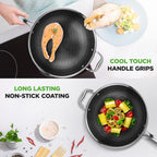 Steel Pan Set 7-Piece Frying Saucepan Non Stick