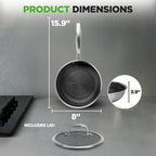 Steel Pan Set 7-Piece Frying Saucepan Non Stick