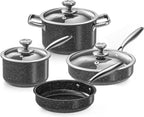 Steel Pots and Pans Set 7-Piece Induction Hob