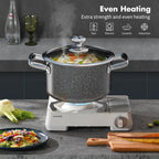 Steel Pots and Pans Set 7-Piece Induction Hob