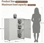 Steel Storage Cabinet 3-Tier Lockable with Adjustable Shelves