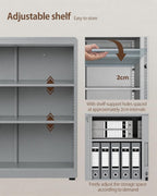 Steel Storage Cabinet 3-Tier Lockable with Adjustable Shelves