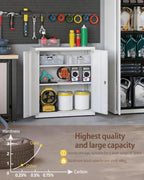 Steel Storage Cabinet 3-Tier Lockable with Adjustable Shelves