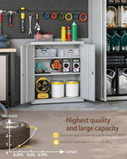 Steel Storage Cabinet 3-Tier Lockable with Adjustable Shelves
