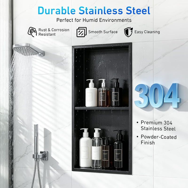 Steel Wall Niche for Shower Recessed Bathroom Storage