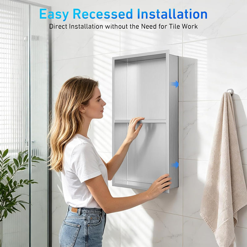 Steel Wall Niche for Shower Recessed Bathroom Storage