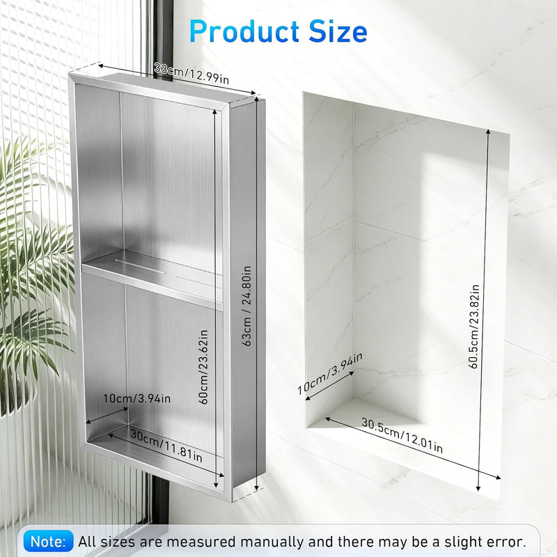 Steel Wall Niche for Shower Recessed Bathroom Storage