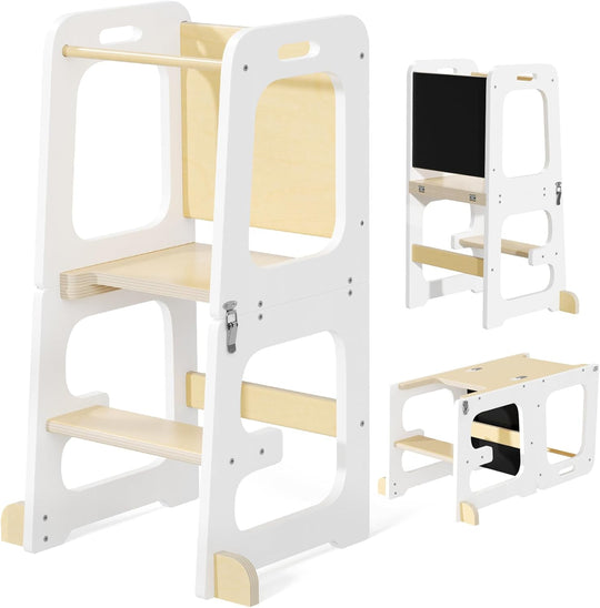 3-In-1 Toddler Step Stool Montessori Kids Learning Standing