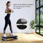 Steppers for Exercise 3 Levels Aerobic Step Board
