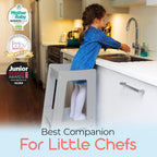 Toddler Tower 3-Level Adjustable Wooden Step Stool Standing