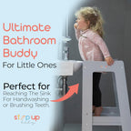 Toddler Tower 3-Level Adjustable Wooden Step Stool Standing
