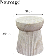 Stone Table Diameter Rounded Coffee and Side