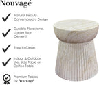 Stone Table Diameter Rounded Coffee and Side