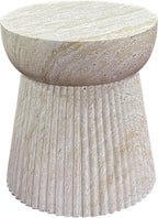 Stone Table Diameter Rounded Coffee and Side