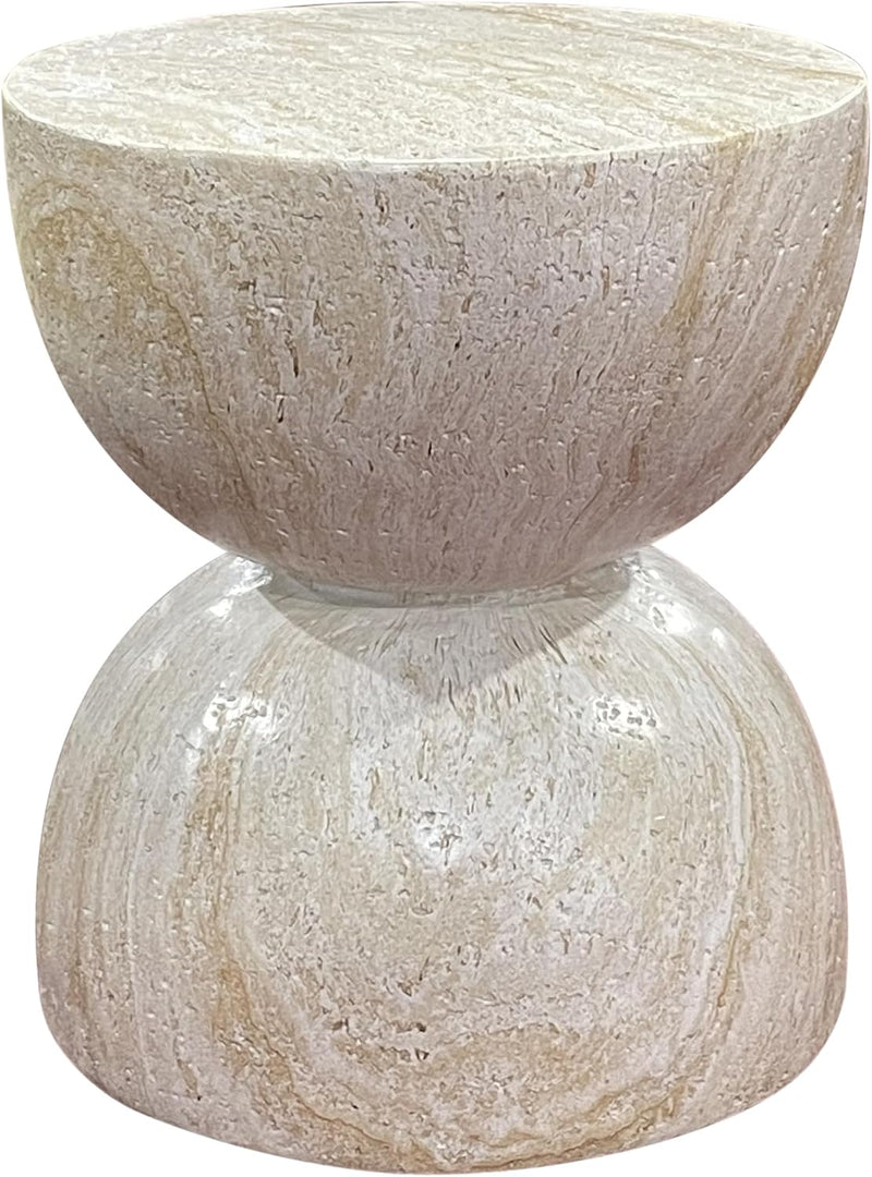 Stone Table Diameter Rounded Coffee and Side