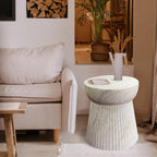 Stone Table Diameter Rounded Coffee and Side