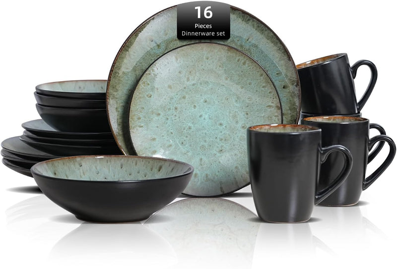 Stoneware Dinner Set Reactive Glaze
