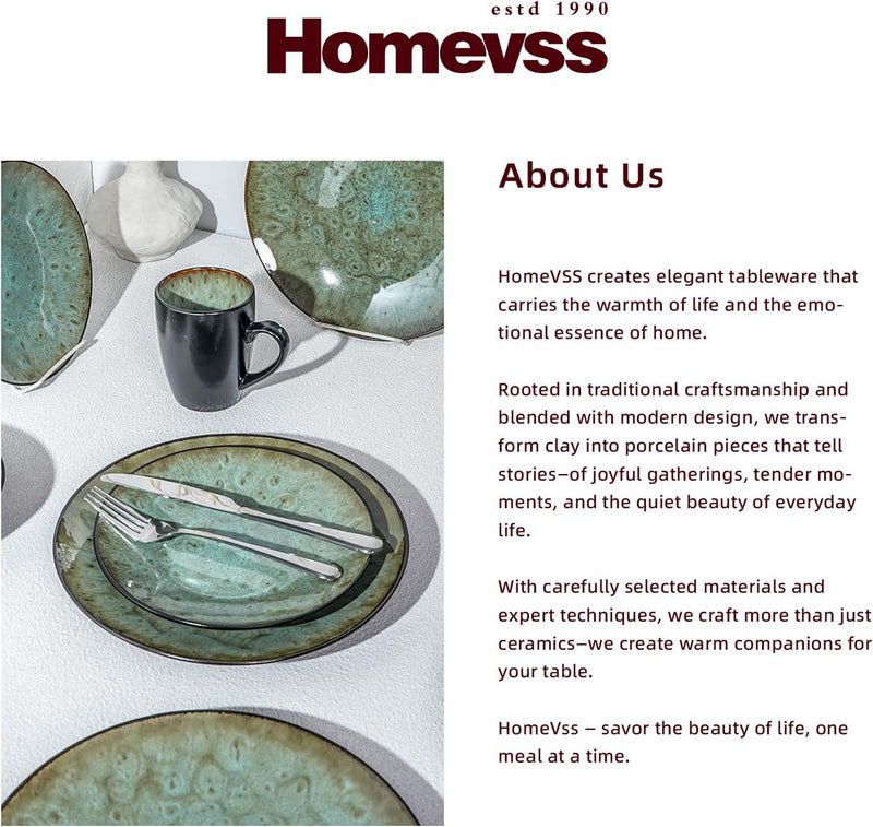 Stoneware Dinner Set Reactive Glaze