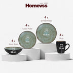 Stoneware Dinner Set Reactive Glaze