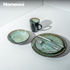 Stoneware Dinner Set Reactive Glaze