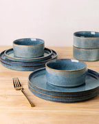 Stoneware Dinner Sets for 6 People 18 Pieces