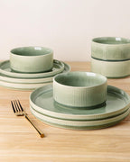 Stoneware Dinner Sets for 6 People 18 Pieces