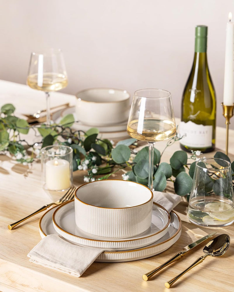 Stoneware Dinner Sets for 6 People 18 Pieces
