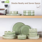 Stoneware Dinner Sets for 6 People 18 Pieces