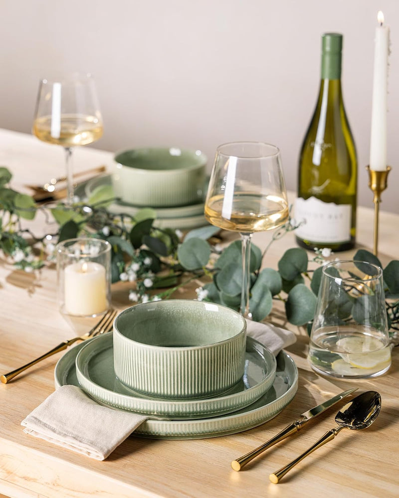 Stoneware Dinner Sets for 6 People 18 Pieces