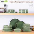 Stoneware Dinner Sets for 6 People 18 Pieces