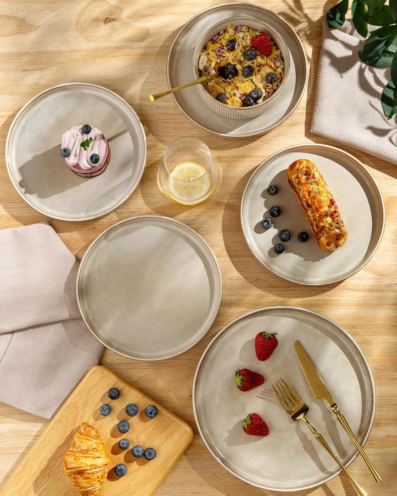 Stoneware Dinner Sets for 6 People 18 Pieces
